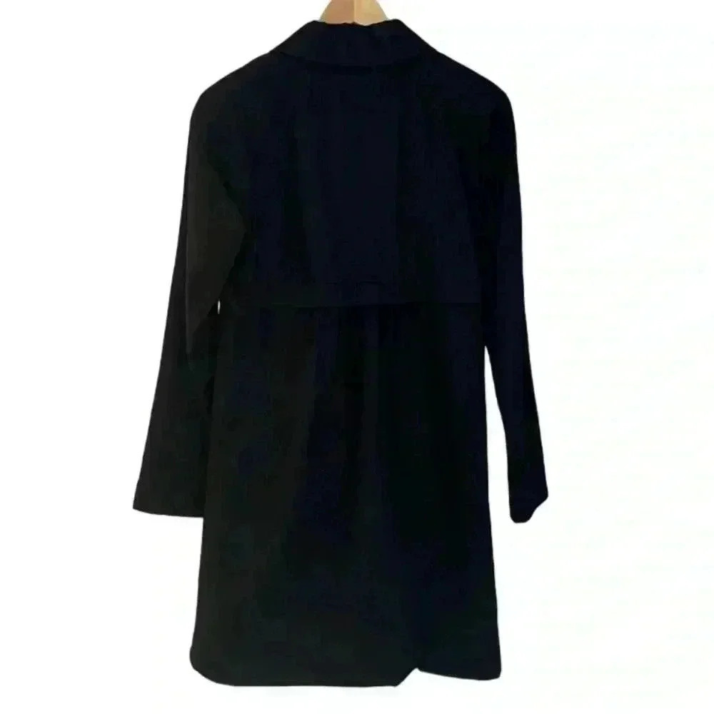 Merona Black Cotton Overcoat Size XS - Picture 3 of 6